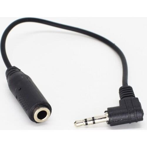 1pc Nickel Plated 2.5mm Stereo Male to 3.5mm Female Adapter Cable 16cm Black Item No.: 4-0398
