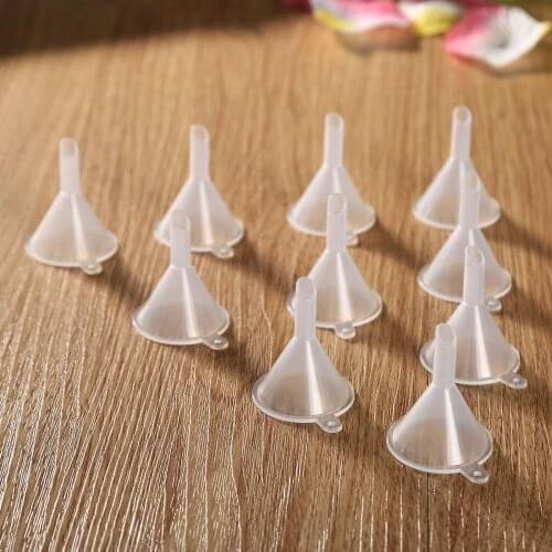 10pcs Reusable Plastic Funnels Refilling Plastic Bottle Spray Perfume BottleTravel Needle Tube Dispensing Required Tools