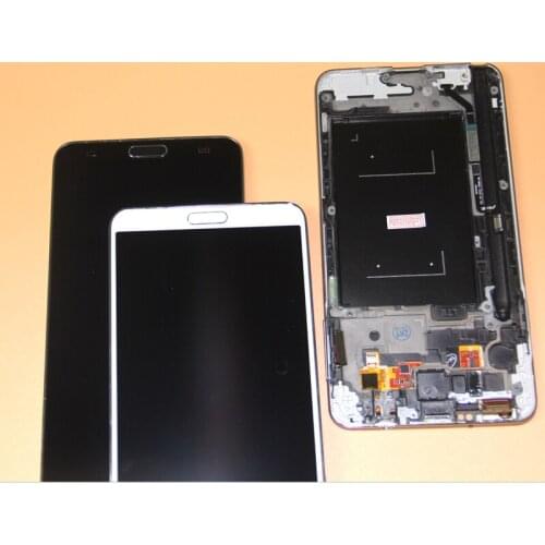 100% Tested For Samsung Galaxy Note3 N9005 LCD Display Touch Screen with Digitizer Frame Assembly Display for Note 3 White / Bla