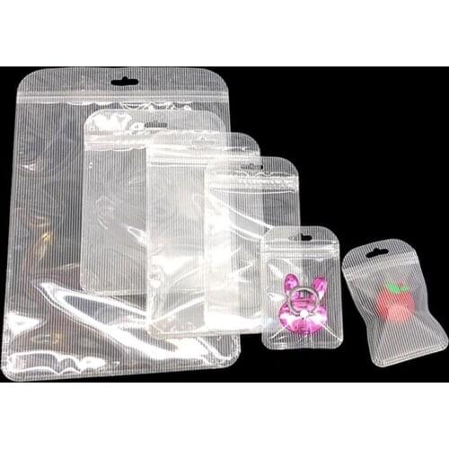 100PCS Long mobile phone case bag, plastic transparent jewelry display bag,clear flat pouches reclosable plastic zip lock bag