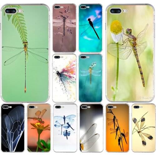 163H Beautiful and lovely dragonflies Soft TPU Silicone Cover Case For Apple iPhone 6 6s 7 8 plus Case