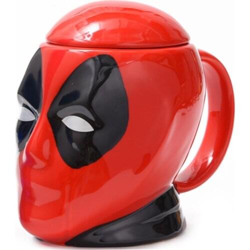 500ml 3D Cartoon Deadpool Water Cup Coffee Milk Tea Breakfast Ceramic Mug Home Office Collection Cup Children Gifts Cup