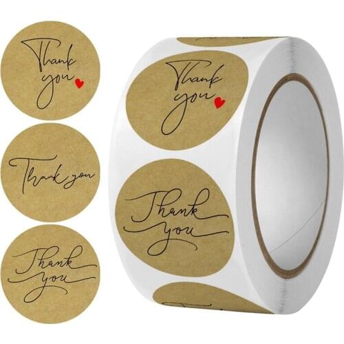 500pcs/Roll Round Shape Washi Masking Tape Kraft Paper Sticker Label Seal DIY Crafts Adhesive Stationery Scrapbooking Decoration