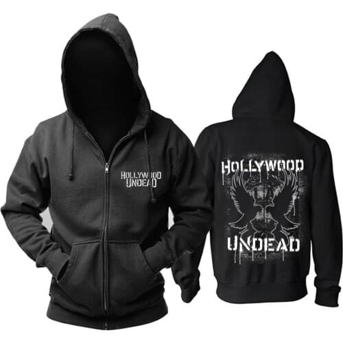 7 designs Wings HOLLYWOOD UNDEAD Soft Warm Zipper Hoodies brand shell jacket punk new metal Rap Rock sudadera fleece tracksuit