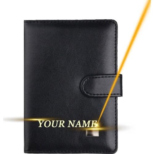 Free Engraving Women Men Travel Passport Cover ID Bank Card PU Leather Wallet Case Accessories Customized Soft Passport Cover