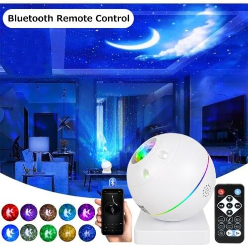 Bluetooth Star Projector Light Sky Moon Lights Galaxy Cloud Projection Lamp Bedroom Decor USB LED Night Light for Kids Baby Gift