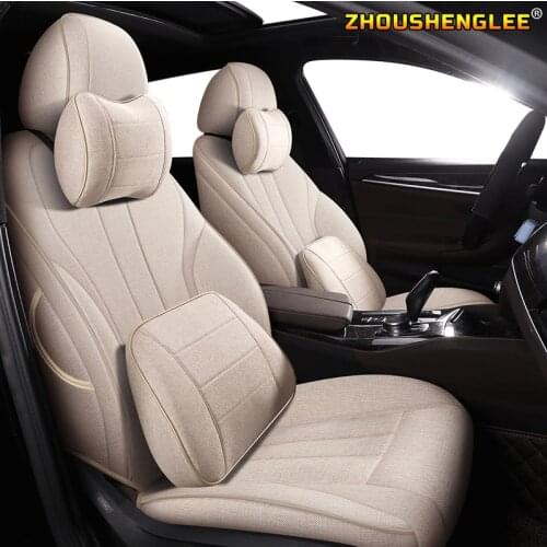 ZHOUSHENGLEE Custom FLAX car seat covers For Mercedes-Benz Ml350 ML400 ML320 ML300 ML500 R320 R400 R300 R350 R500 R200 R260 sea