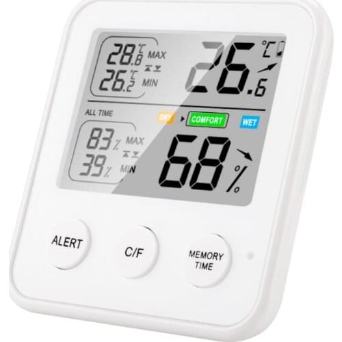 Digital LCD Temperature Sensor Humidity Meter Thermometer Hygrometer Gauge Indoor Convenient Monitor Dual Sensor For Bedroom