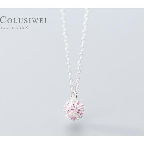 Colusiwei Authentic 925 Sterling Silver Luxury Snowflake Choker Necklace for Women and Girl Christmas Gifts Anti-allergy Jewelry
