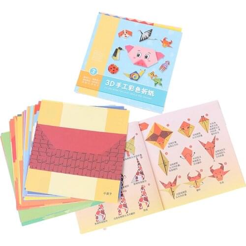 3D 54Pages Origami Cartoon Animal Book Toy Kids DIY Paper Art Baby Early Learning Education Toys Gifts Baby Toys