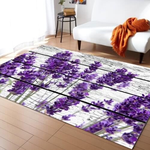 Purple Lavender Wood Board Flower Carpet Entrance Door Mat Living Room Bath Mat Kitchen Long Rug Mats For Front Door Home Decor