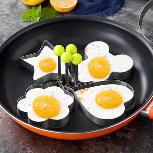 304 Stainless Steel Fried Egg Mold Fried Egg Model Love Heart Shaped Diy Home Kitchen Tools