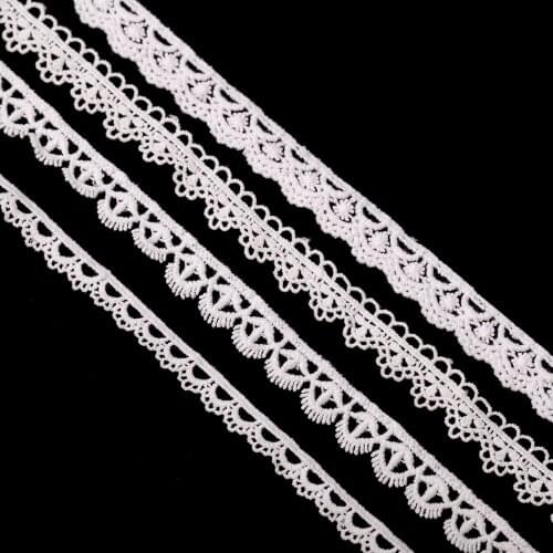 Cusack 3 meter 1.5 cm Off White Lace Trim Ribbon Cotton for Garment Home Textile Trimming Lace Fabric Sewing Needlework 6 Models