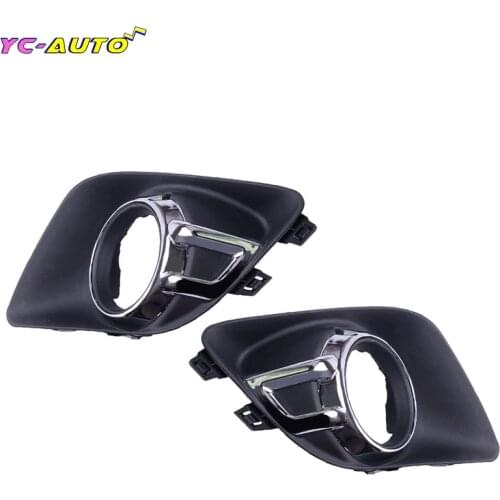 Left Right Car Front Bumper Fog Light Grille Protective cover Fog lamp foglight Frame hood For Mitsubishi ASX 2010 2011 2012