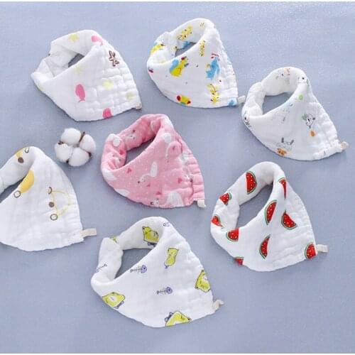 Baby Bibs Cute Cartoon Saliva Towel for Baby Boy and Baby Girl Babies Accessories Newborn Printing Bibs Baby Goods Four Seasons
