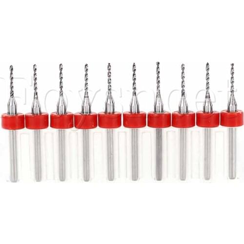 10pcs/set 1.25mm Carbide Tip PCB Drill Bits Set Print Circuit Board Mini CNC Drilling Bit Set Woodworking Tools