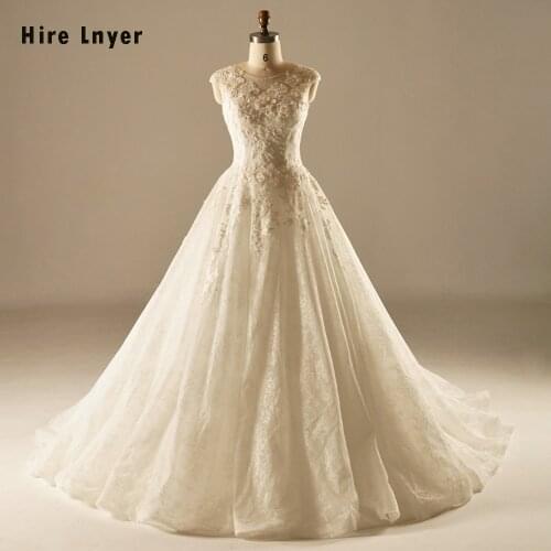 Hire Lnyer Custom Made Hochzeitskleid Lace Appliques Beading Sequin A-line Wedding Dresses Plus Size Real Picture Alibaba China