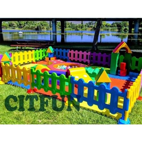 Party Rental kids free combination soft play with ball pool; CE certificated toddler indoor play structure TC-007A