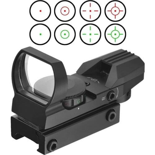 Red Green Dot Sight Hunting Scopes Tactical Holographic Sight Sniper Pistol Rifle Airsoft Guns Reflex 4 Reticle RifleScopes