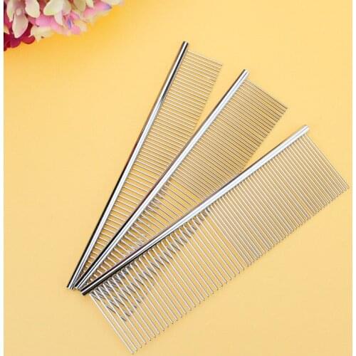 Durable Stainless Steel Dog Grooming Comb Tools for Dogs Cats Pet Hair Brushes Antirust Dog Comb Brush High Quality Pet Products