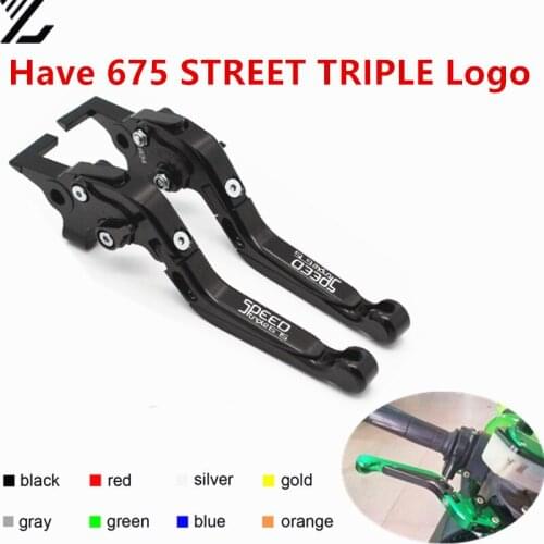 For Triumph 675 STREET TRIPLE R/RX 2009-2016 Motorcycle CNC Adjustable Folding Retractable Brake Clutch Lever