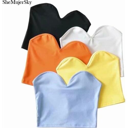 SHEMUJERSKY Women's Cropped Tank Tops