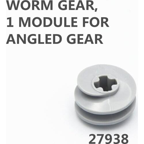 Technic Parts 10pcs WORM GEAR, 1 MODULE FOR ANGLED GEAR compatible with lego for kids boys toy 27938