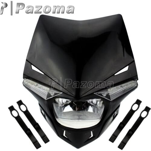 PAZOMA Universal Motorcycle Road Legal Street Bikes Enduro Motocross LED Headlight For HONDA XR CRF MTX XLR 250 450 200 350 500