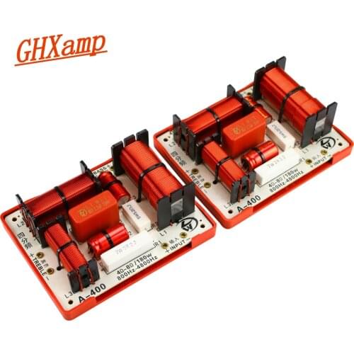GHXAMP 180W Tweeter MID Dual Bass 4 Way Crossover Audio Board 2 Bass Crossover 800HZ 4800HZ 4-8OHM Speaker Divider 2PCS