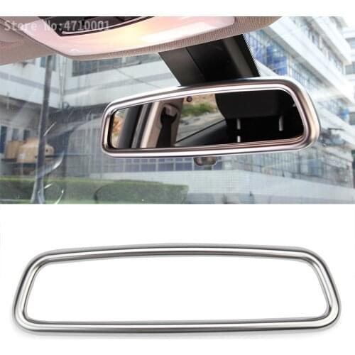 ABS Chrome Interior Rearview Mirror Cover Trim For Land Rover Discovery 4 Range Rover Sport Evoque Car Styling Accessories