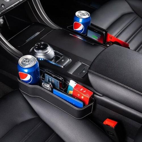 1PCS Car Seat Crevice Storage Box Seat Gap Slit Pocket Catcher Organizer Universal Car Seat Organizer Card Phone Holder Pocket