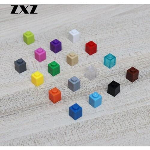 1000pcs Bulk Colorful Brick 1X1 Blocks Parts DIY Toys For Kids Creative Educational Compatible Bricks 3005 Toy Blocks Build Game