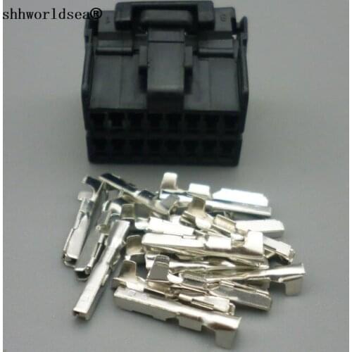 Shhworldsea 16 Pin Automotive Electrical Connector Te 174046-2 For Benz 16 Pin sheathed connector with black plastic