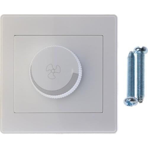 220V Adjustment Ceiling Fan Speed Control Switch Wall Button Dimmer Switch