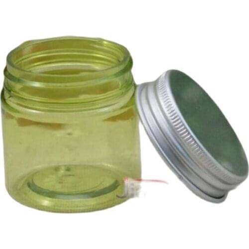 30 grams brown/green/clear/light green PET Jar,30ml Plastic Jar with silver Aluminum cap Cosmetic Personal Care Container