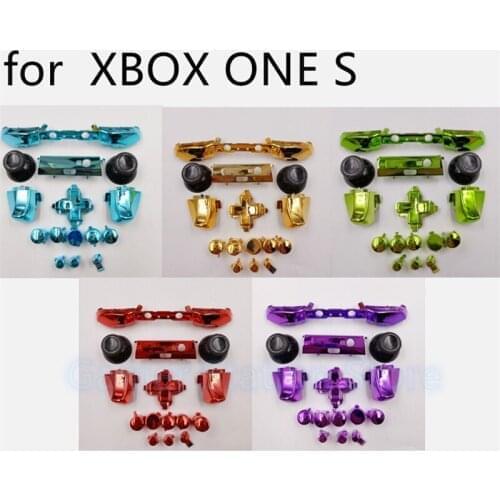 55sets Replacement Electroplate for XboxOne Slim ABXY Dpad Triggers Full Plating Buttons Set Kits Controller Mod for Xbox one S