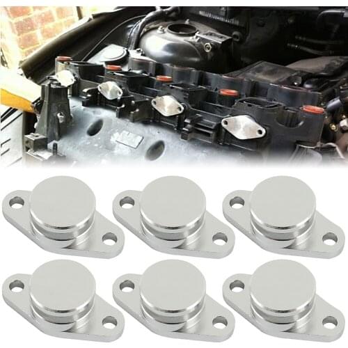 6pcs Diesel Swirl Flap Blanks Bungs Intake Gaskets Kit for BMW 320d 330d 520d 525d 530d SI-A0136 22mm Metal Car Accessories