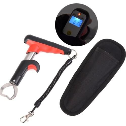 25kg/55lb Scale Digital Fishing Grip Stainless Steel Fish Lip Gripper Grabber ABS Electronic Portable Weighing for 2019