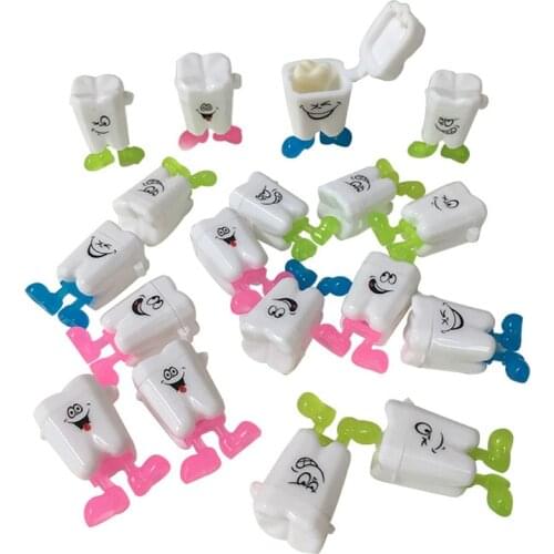 10PCS Baby Tooth Box Cute Cartoon Kids Teeth Organizer Plastic Milk Teeth Storage Box Save Collect Case First Tooth Mini Gift
