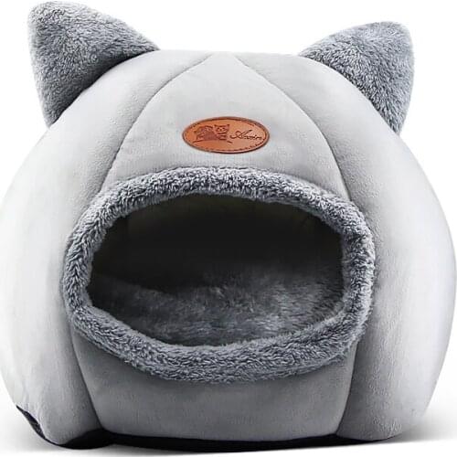 Cat Bed House Deep Sleep Comfort In Winter Warm Sleeping Soft Plush Kennel Cushion for Puppy Small Dogs Cats Pet Mat Supplies