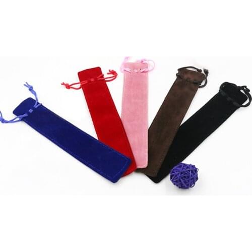 Draw rope double-faced flannel pen bag gift pen bag wholesale 50 pcs/lot