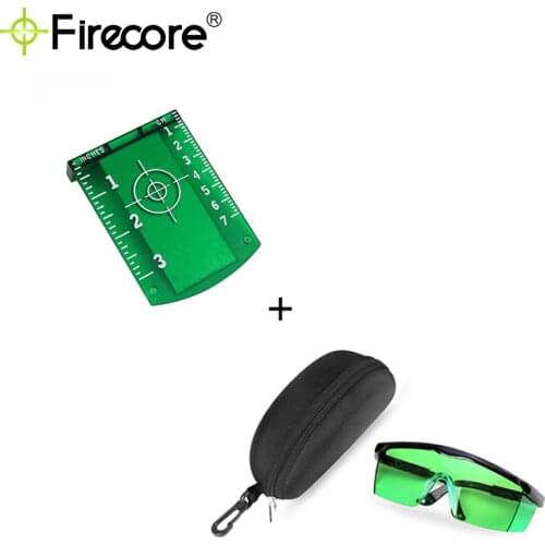 FIRECORE Red/Green Laser Glasses+Glasses Box+Red/Green Laser Target Card Plate For Laser Level