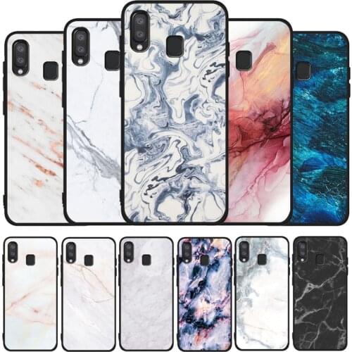 Glossy Marble black soft phone Case For Samsung A10 20 30 40 50 30S 50S 60 70 M10 M30S M40 A31 51 71 A20E A10E A21S