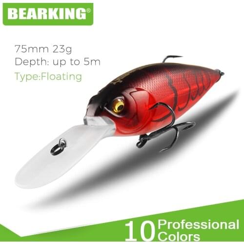 BEARKING 7.5cm 23g floating depth up to 5m Top artificial Fishing lures crank quality wobblers baits crankbaits fishing tackle