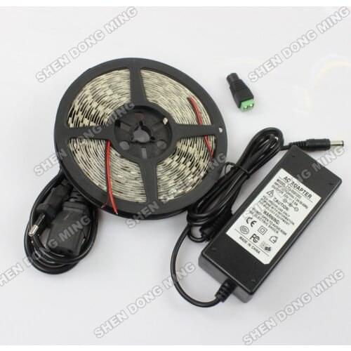 Red/Green/Blue/White/Yellow/Warm white SMD3528 5M 120Leds/m DC12V Non-waterproof IP22 10W 3528 LED Strip +12V 5A Adapter