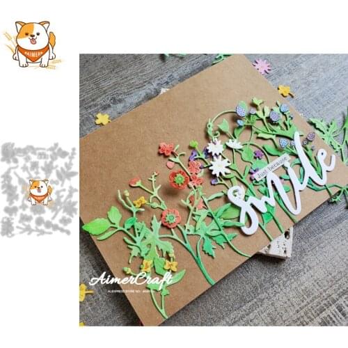 Wildflowers Metal Cutting Dies Mold Knife Scrapbooking Stencil DIY Embossing Craft Die Cuts Card Making New Dies For 2021
