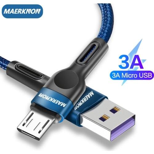 Micro USB Cable 3A Fast Charging Nylon Microusb Wire Cord For Samsung S7 Xiaomi mi Android Mobile Phone Data Cables USB Charger