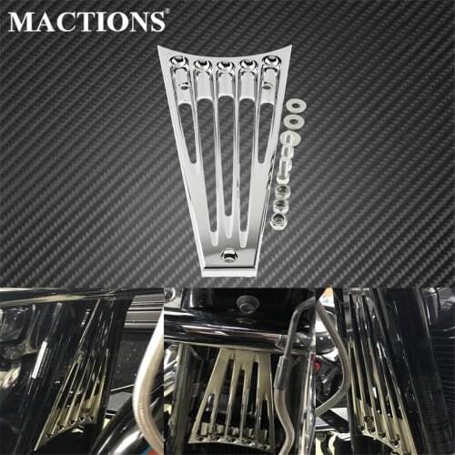 Motorcycle Chrome Radiator Frame Grill Cover CNC For Harley Touring Road Street Glide FLHR FLHX FLTRX Road King 2014-2016