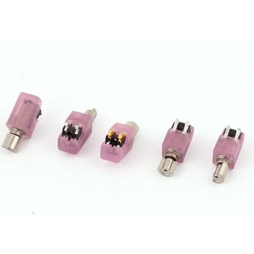 UXCELL 5Pcs Dc2-3V 1500Rpm Output Speed 4Mm Dia Coreless Vibrating Motor For Mobile Phone dc2-3v