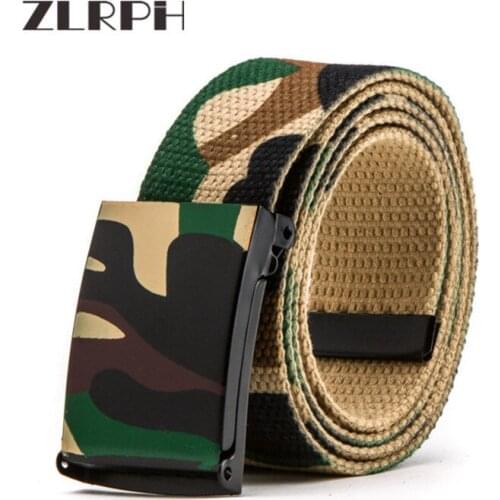 ZLRPH Women Men Casual Camouflage Printed Hip-hop Graffiti Korean version of the trend belts Male and female Unisex Canvas belt